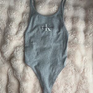 Calvin Klein Woman’s Gray Bodysuit